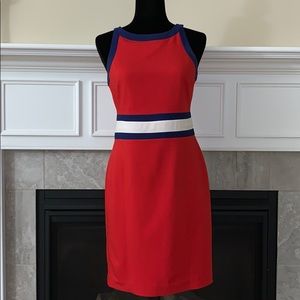 Red white and blue banana republic dress size 4